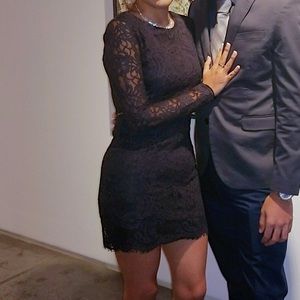 Windsor Charcoal Bodycon Lace Dress